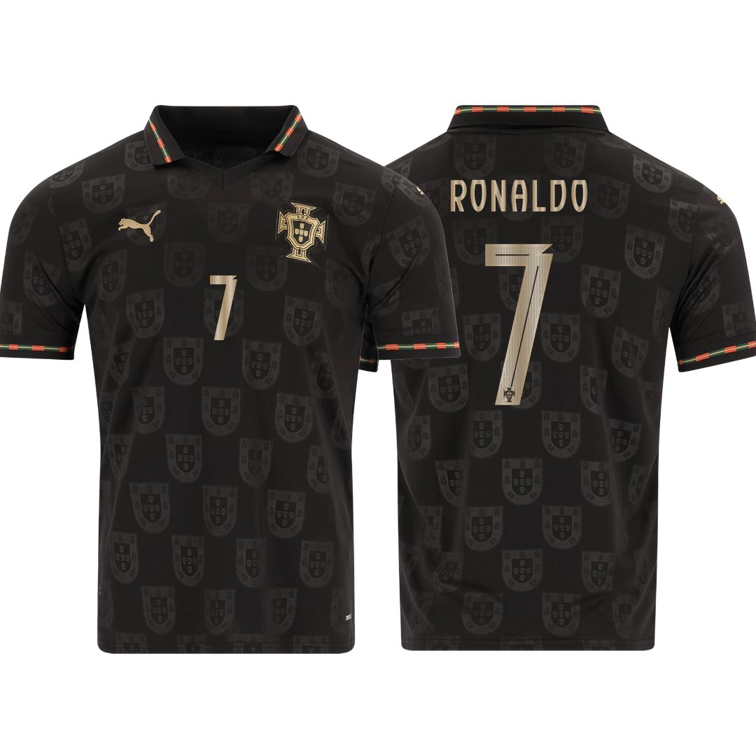Portugal Fan Jersey Black Panther 2025/26 #7 Ronaldo