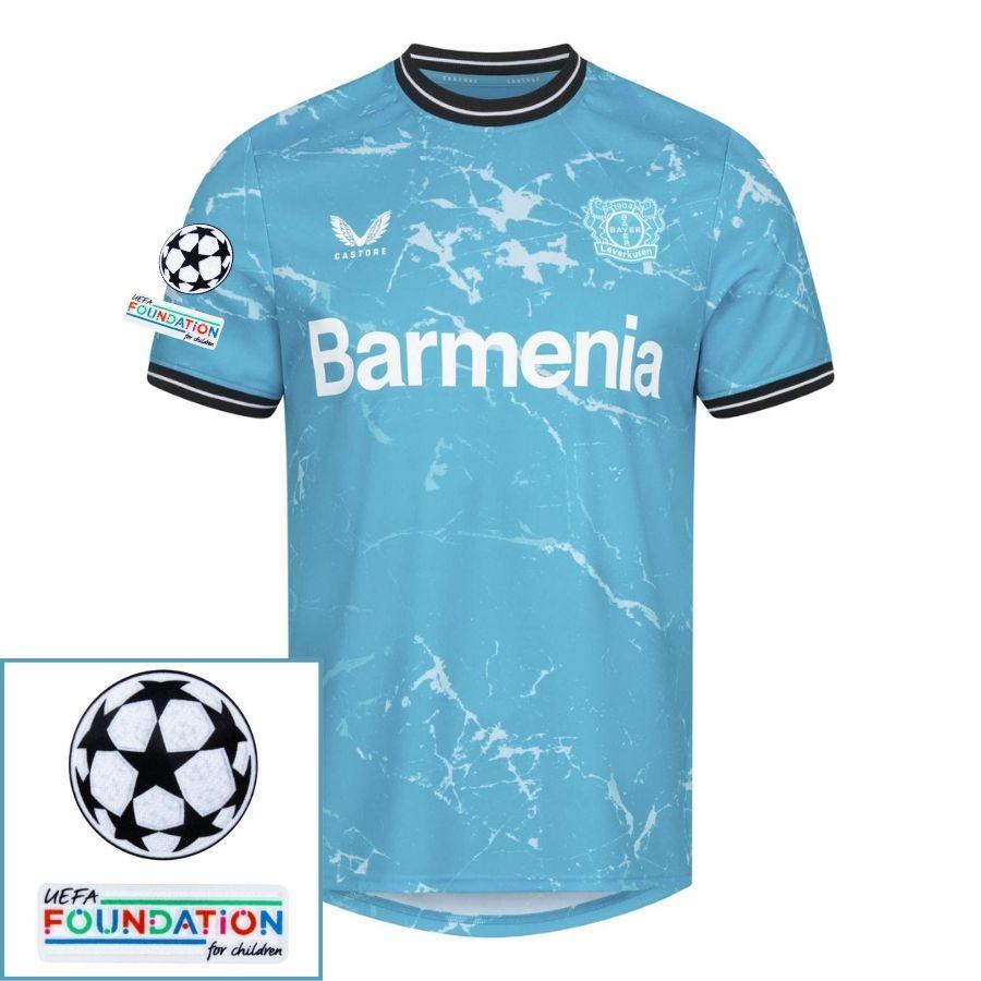 Bayer 04 Leverkusen Wirtz 10 Third Fan Jersey 2024/25 Patches UCL UEFA Foundation (Official Printing)