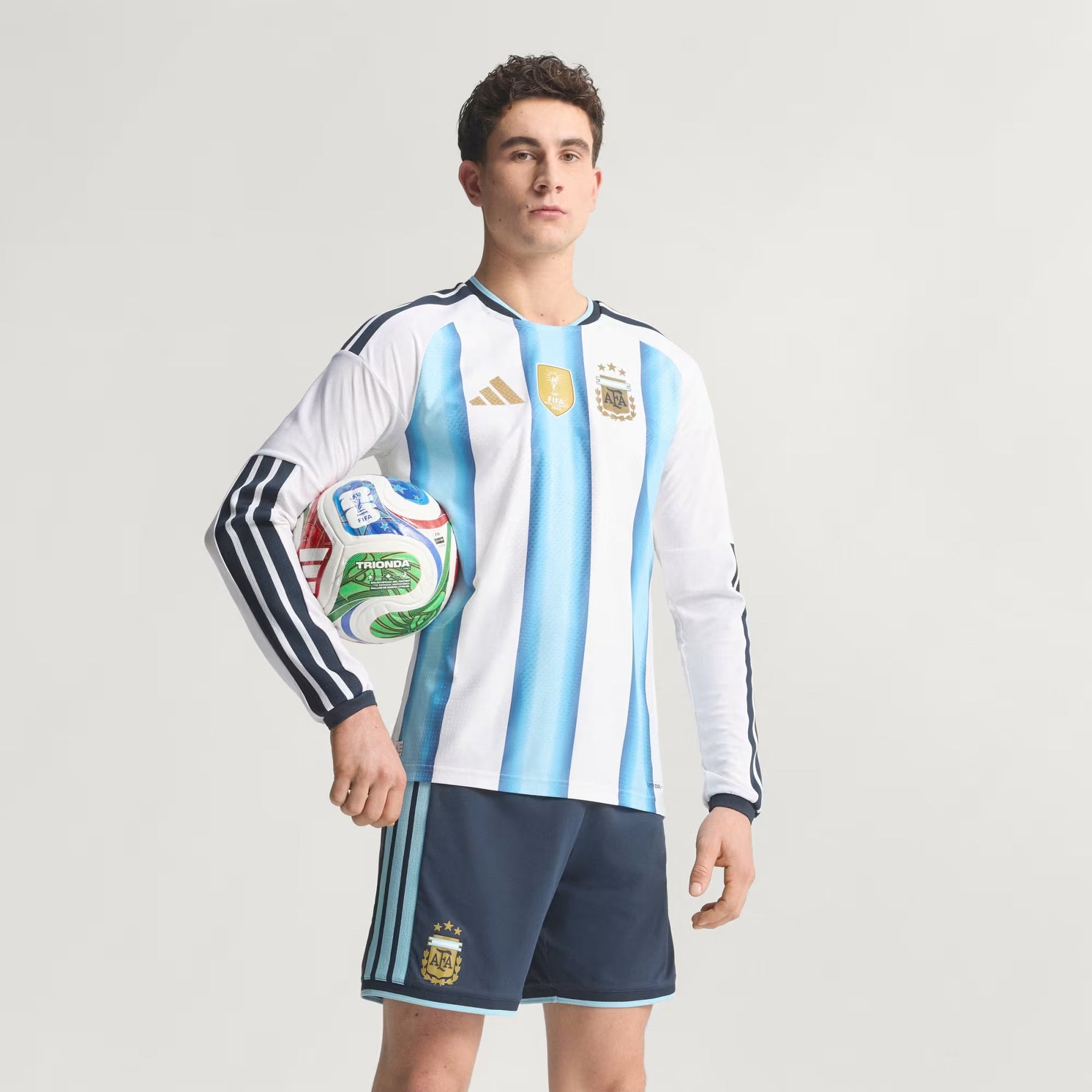 Argentina Home Long Sleeve Fan Jersey Shirt 2026 World Cup
