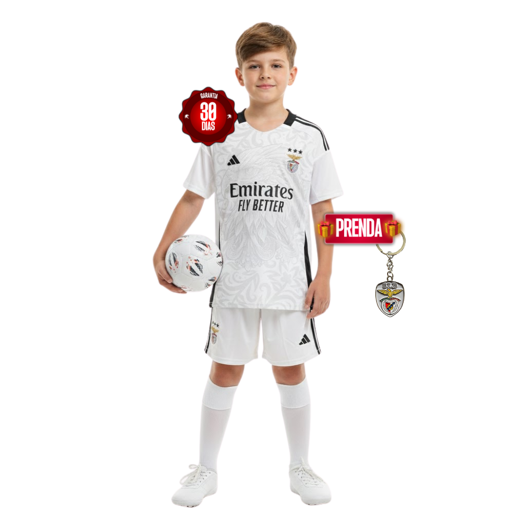 Conjunto Infantil Benfica Águia Branca 2025/26 - ÚLTIMAS UNIDADES! 🔥🦅