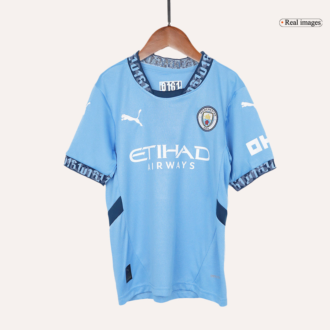 Kids Manchester City Home Kit 2024/2025 - White Blue