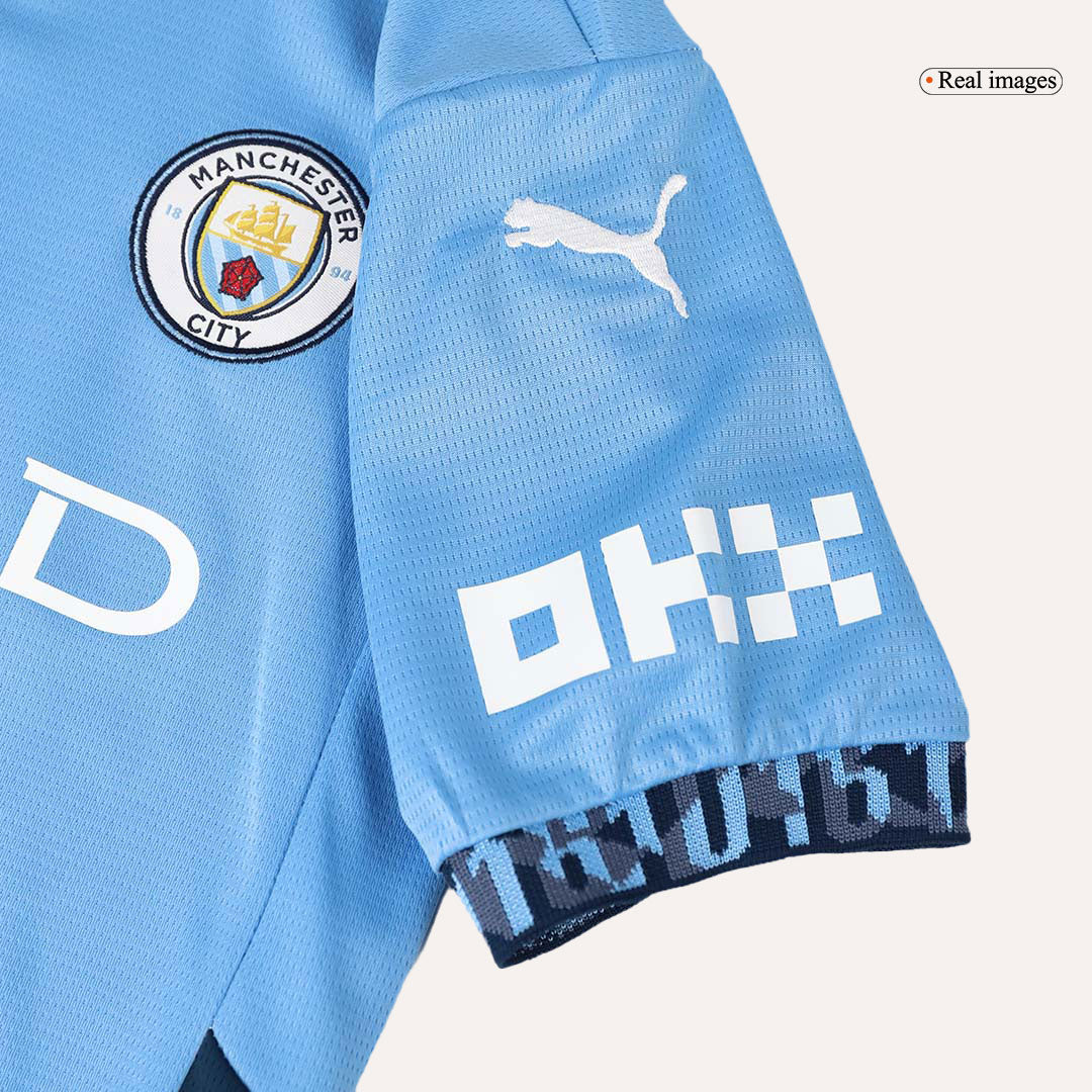Kids Manchester City Home Kit 2024/2025 - White Blue