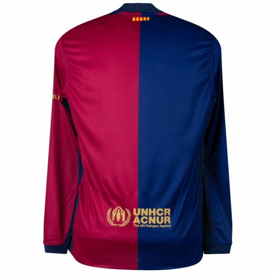 Barcelona Home Long Sleeve 2024/25 Patches UCL UEFA Foundation (Official Printing)