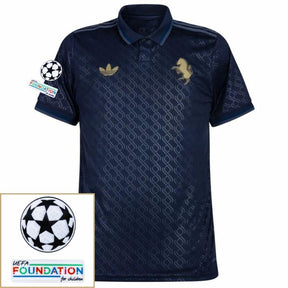 Juventus Third 2024/25 Patches UCL UEFA Foundation (Official Printing)