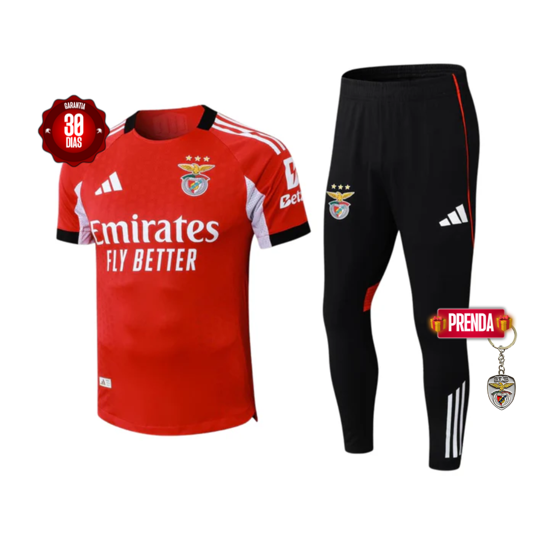 Conjunto benfica calça e camisola vermelha 2025/26 - LANÇAMENTO