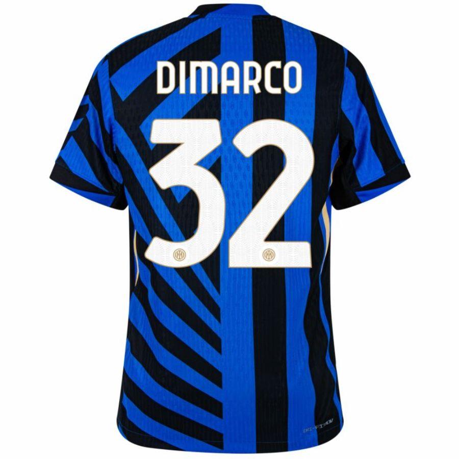 Inter Milan Dimarco 32 Home 2024/25 Patches UCL UEFA Foundation (Official Printing)