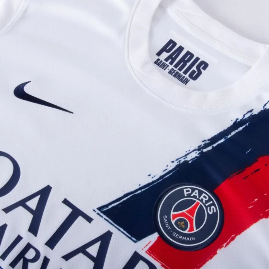 Paris Saint-Germain Barcola 29 Fan Jersey Away 2024/25 Patches UCL UEFA Foundation (Official Printing)