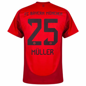 Bayern Munich MÜLLER #25 Home Fan Jersey 2024/25